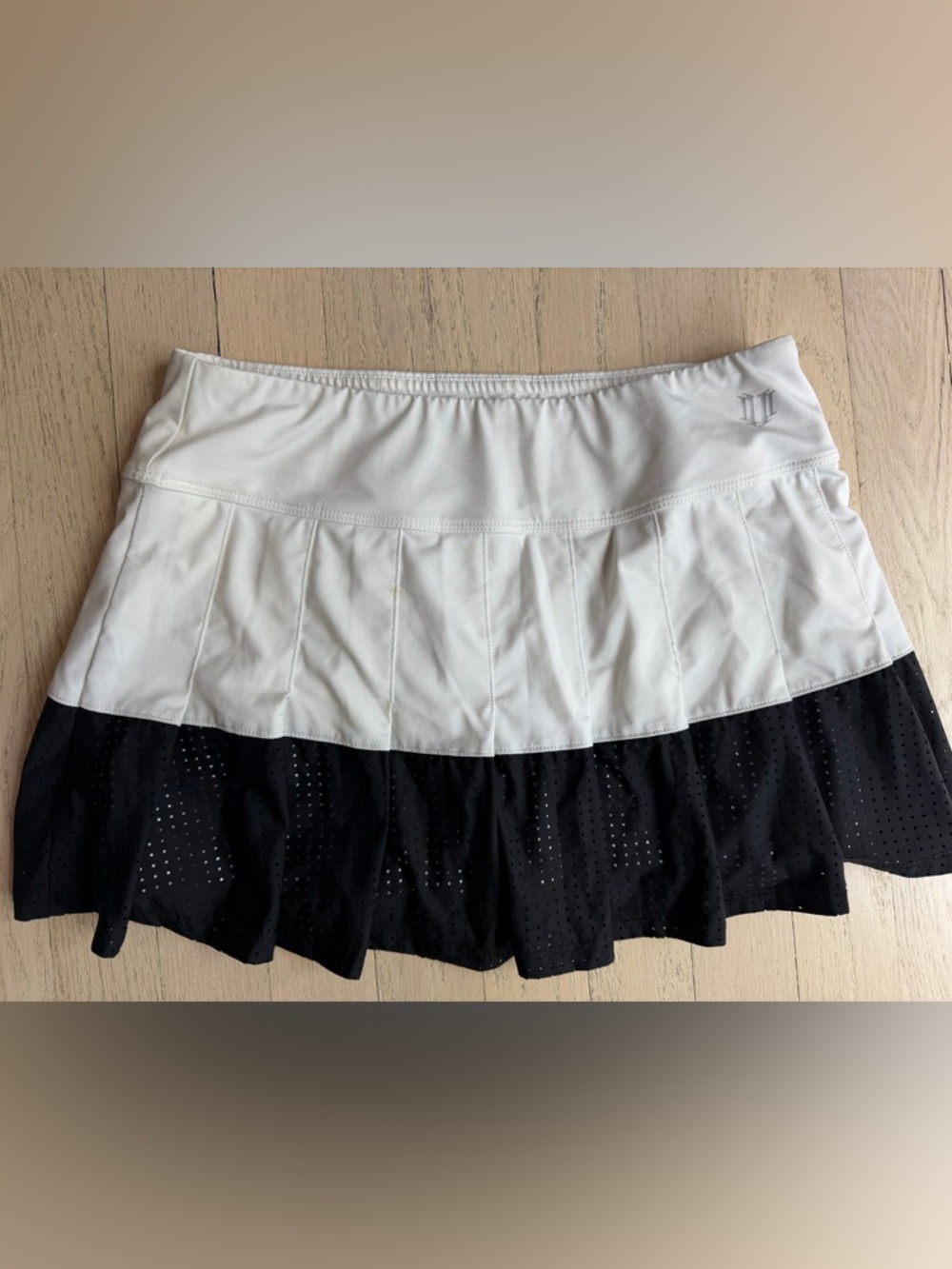 EleVen by Venus Williams Tennis Pickleball Two-Tone White and Black Skirt